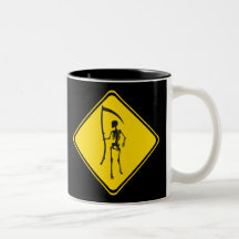 Warning: Grim Reaper Ahead! Mugs