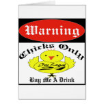 Warning Guys Or Chicks Card