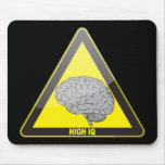 WARNING HIGH I.Q. MOUSE PADS