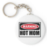 Warning HOT MOM Key Chain keychains