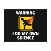 Warning I Do My Own Science Fart Humour Post Cards