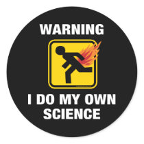 Warning I Do My Own Science Fart Humour Stickers