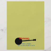 Warning: I have a banjo... Personalized Flyer
