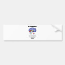 Warning! Information Overload Inside (Brain Humour Bumper Sticker
