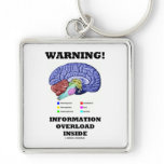 Warning! Information Overload Inside (Brain Humour keychains