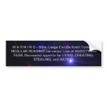 WARNING Inspirational SUPERNOVA Reading and Quotes bumper stickers