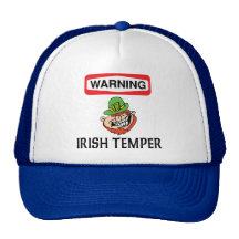 Warning Irish Temper Gift Hats