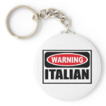 Warning ITALIAN Key Chain keychains