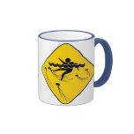 Warning Jellyfish in Water-Street sign Mug