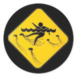 Warning Jellyfish in Water-Street sign stickers