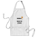 Warning, Man In The Kitchen aprons