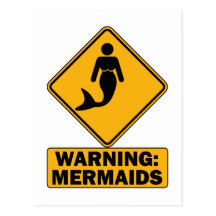 Warning: Mermaids Postcards