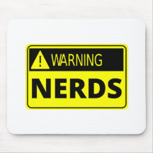 Warning: Nerd Crossing Mouse Pads