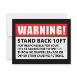 Warning: Not Responsible for Dry Cleaning invitations