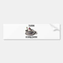 Warning! On Mental Vacation (Duke Java Coffee Cup) Bumper Sticker