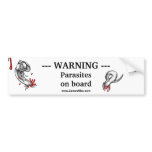 Warning: Parasites on board bumper stickers
