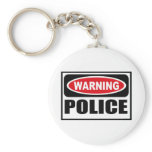 Warning POLICE Key Chain keychains