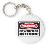 Warning POWERED BY KETCHUP Key Chain keychains
