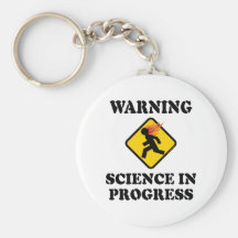 Warning Science In Progress Key Chains