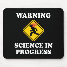 Warning Science In Progress Mouse Mat