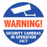 Warning Security Camera Signs stickers