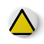 warning sign pinback button