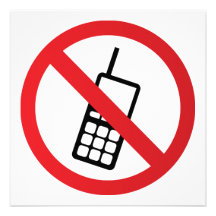 Warning sign no calls custom announcements