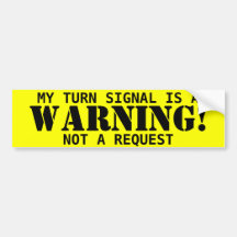 Warning! sticker bumper stickers