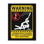 Warning: Tampering with my Daughter... postcards