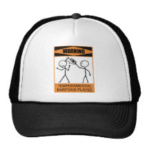 Warning Temperamental Baritone Player Trucker Hat
