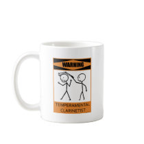 Warning Temperamental Clarinetist Coffee Mug