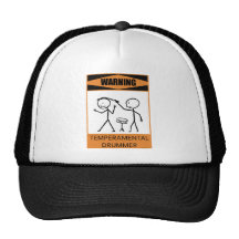 Warning Temperamental Drummer Hats