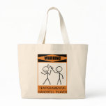 Warning Temperamental Handbell Player Tote Bag