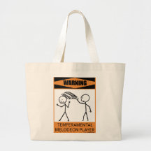Warning Temperamental Melodeon Player Bag