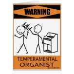Warning Temperamental Organist Cards
