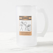 Warning Temperamental Organist Mug