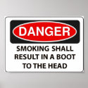 Warning to smokers posters