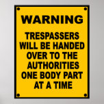 Warning Trespassers Print