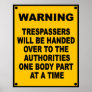 Warning Trespassers Print