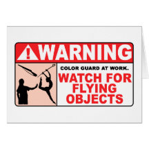 WARNING Watch For Flying Objects! Card