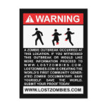 Warning Zombie Outbreak Postcard