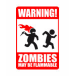 Warning: Zombies are flammable t-shirts
