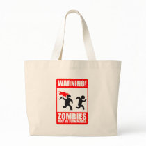 Warning! Zombies May Be Flammable Tote Bag