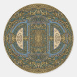 Warped Magnified Magic Treasures Round Stickers