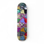 Warped Pattern Style Colourful Skateboard