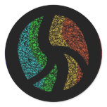 Warped Peace Sign stickers