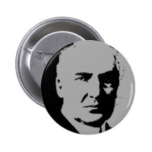 Warren G. Harding silhouette Pinback Button