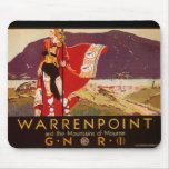 Warrenpoint Irish Railway Poster mousepads