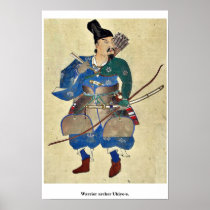 Warrior archer Ukiyo-e. Poster