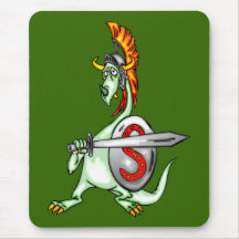 Warrior Dragon Mouse Pads